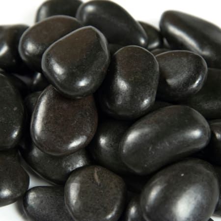 MSI 3/4" to 1-1/4" Polished Quartzite Pebble - Sold by Bag (.5 CF/Bag) Black