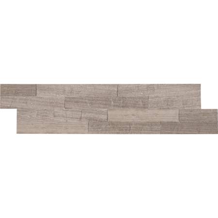 MSI 6" x 24" Marble Hardscape Wall Tile - Splitface Marble Visual - Sold by Pallet (210 SF/Pallet) Gray Oak