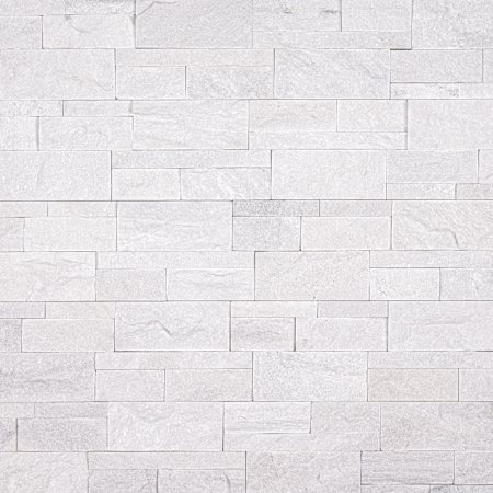 MSI Stackstone Ledger 9" x 24" Quartzite Hardscape Wall Tile - Splitface Natural Stone Visual - Sold by Pallet (162 SF/Pallet) Arctic White