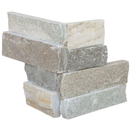 MSI Quartzite Hardscape Wall Corner Piece - Splitface Stone Visual - Sold by Carton (2.25 SF/Carton) Sierra Blue