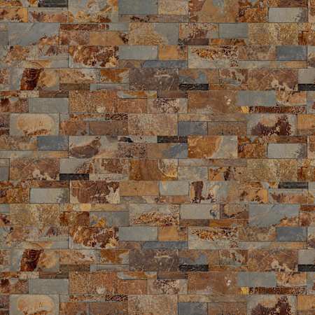 MSI Stackstone Ledger 9" x 24" Slate Hardscape Wall Tile - Splitface Natural Stone Visual - Sold by Pallet (162 SF/Pallet) California Gold
