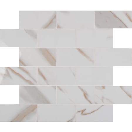 MSI Pietra - 2" x 4" Brick Joint Mosaic Tile - Glossy Porcelain Visual - Sold by Carton (8 SF/Carton) Calcatta