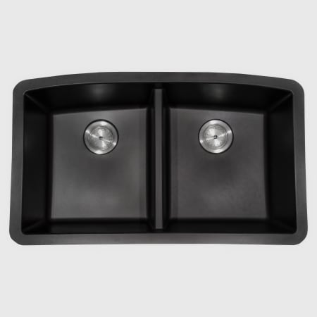 MSI 32-1/2" Undermount Double Basin Quartz Composite Kitchen Sink Black