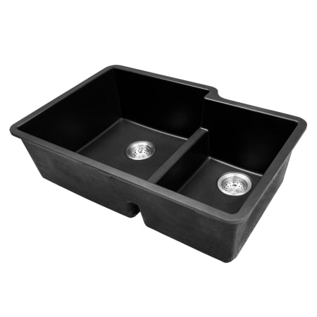MSI 32" Undermount Double Basin Quartz Composite Kitchen Sink Black