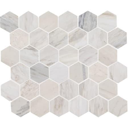 MSI Angora Hexagon 12" x 12" Polished Mosaic Marble Floor And Wall Tile - Sold by Carton (9.8 SF/Carton) Polished
