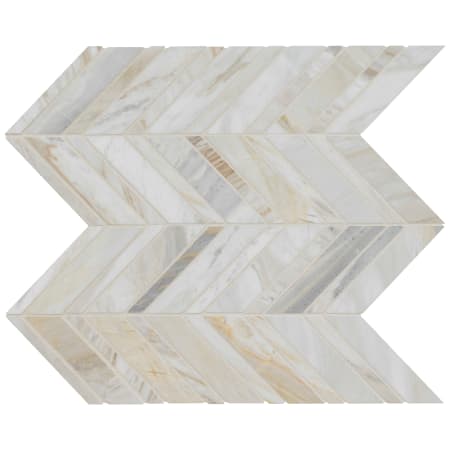 MSI Athena Gold 12" X 12" Chevron Honed Marble Mosaic Tile - Sold by Carton (10 SF/Carton) Honed