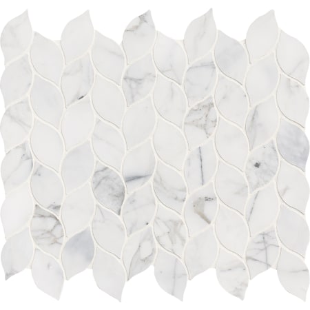 MSI Calacatta Blanco - 13-3/8" x 11-5/8" Deco Mosaic Sheet - Polished Marble Visual - Sold by Carton (10.8 SF/Carton) Blanco