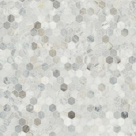 MSI 10 " X 12 " Honed Marble Hexagon Mosaic Floor And Wall Tile - Sold by Carton (8.7 SF/Carton) Blue