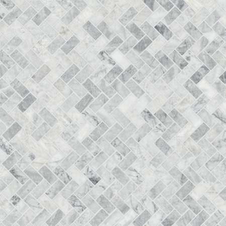 MSI Capri Blue Herringbone 12" x 12" Honed Mosaic Marble Floor and Wall Tile - Sold by Carton (9.4 SF/Carton) Blue