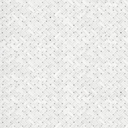 MSI Carrara White Basketweave 12" X 12" Polished Marble Mesh-Mounted Mosaic Tile - Sold by Carton (10.3 SF/Carton) Gray