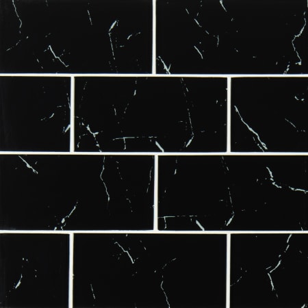 MSI Glass Subway 3" x 6" Rectangle Wall Tile - Glossy Visual - Sold by Carton (5 SF/Carton) Nero Marquina