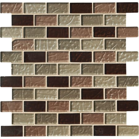 MSI 1" x 2" Brick Joint Mosaic Tile - Glossy Glass Visual - Sold by Carton (9.8 SF/Carton) Ayers Blend