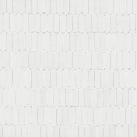 MSI Glass Mosaics - 12" x 12" Geometric Floor and Wall Tile - Glossy Visual - Sold by Carton (14.55 SF/Carton) Bianco