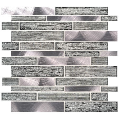 MSI 11-3/4" x 11-5/8" Straight Linear Mosaic Sheet - Varied Glass and Metal Visual - Sold by Carton (9.5 SF/Carton) Volcanic Luxe