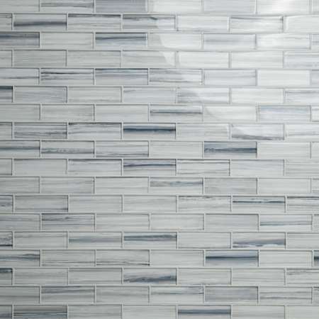 MSI 2" x 6" Brick Mosaic Wall Tile on a 12" x 12" Mesh Backed Sheet - Glossy Glass Visual - Sold by Carton (10 Sheets & 9.7 SF/Carton) Malta Cliffs