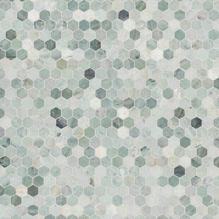 MSI 2" x 2" Square Geometric Wall Mosaic Tile - Polished Marble Visual - Sold by Carton (9.8 SF/Carton) Icelandic Green
