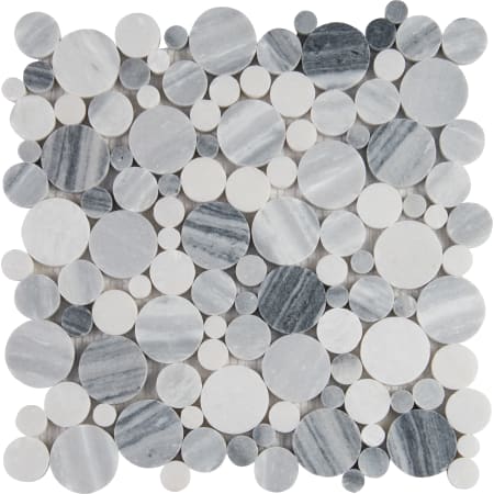 MSI Alaska Gray - 12" x 12" Pebble Mosaic Sheet - Polished Marble Visual - Sold by Carton (10 SF/Carton) Gray