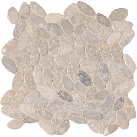 MSI 11-13/16" x 11-13/16" Pebble Mosaic Sheet - Tumbled Marble Visual - Sold by Carton (9.7 SF/Carton) Ash