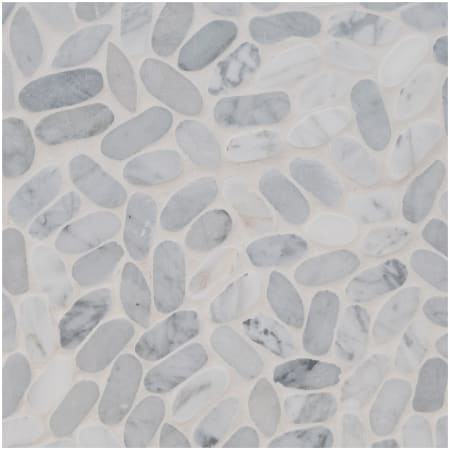 MSI Sliced Carrara White 12" X 12" Tumbled Marble Pebble Floor & Wall Tile - Sold by Carton (9.7 SF/Carton) Tumbled