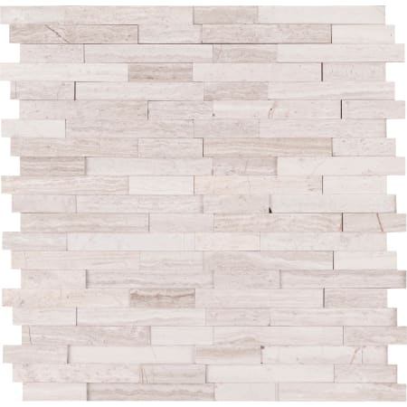 MSI White Quarry - 12" x 12" Linear Mosaic Sheet - Honed Marble Visual - Sold by Carton (15 SF/Carton) Gray
