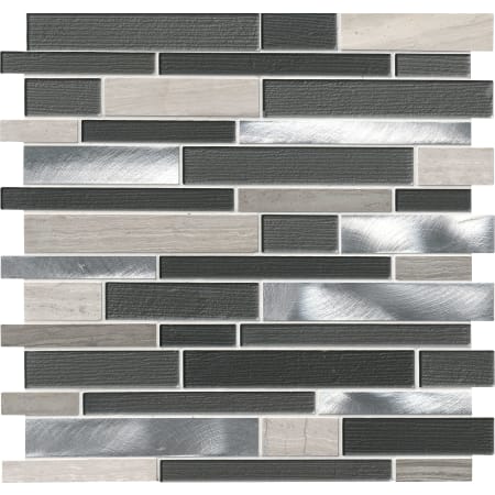 MSI 12" x 12" Linear Mosaic Sheet - Varied Glass, Metal and Stone Visual - Sold by Carton (20 SF/Carton) Loft
