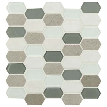 MSI 12" x 12" Hexagon Dot-Mounted Mosaic Wall Tile - Glossy Glass Visual - Sold by Carton (9.7 SF/Carton) Lascari