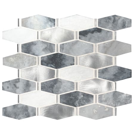 MSI 13" x 11-5/8" Marque Mosaic Sheet - Varied Metal and Stone Visual - Sold by Carton (15.75 SF/Carton) Ankara