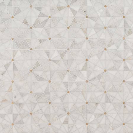 MSI Luxor - 10" x 12" Specialty Geometric Floor and Wall Mosaic Tile - Textured Marble Visual - Sold by Carton (8.5 SF/Carton) White