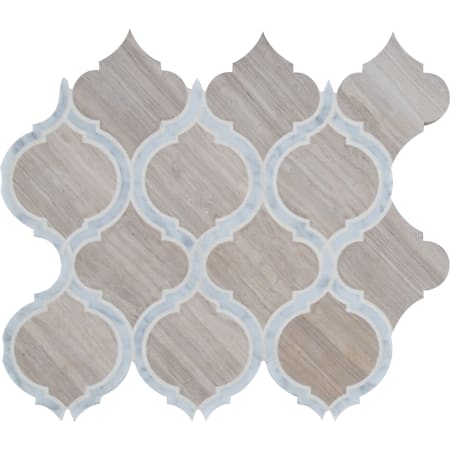 MSI White Quarry - 11" x 13" Arabesque Mosaic Sheet - Polished Marble Visual - Sold by Carton (9.7 SF/Carton) Gray
