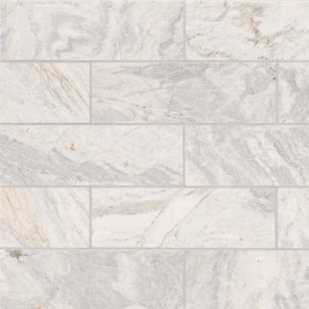 MSI Capri Blue/Gray 4" X 12" Honed Marble Floor and Wall Tile - Sold by Carton (1.98 SF/Carton) Honed