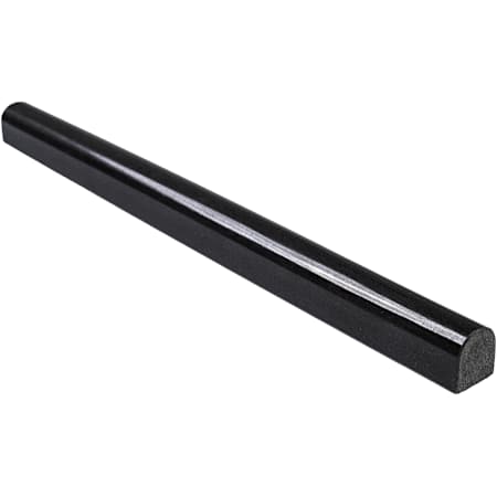 MSI Absolute Black - 12" x 3/4" Polished Granite Wall Pencil Rail- Sold by Piece Granite