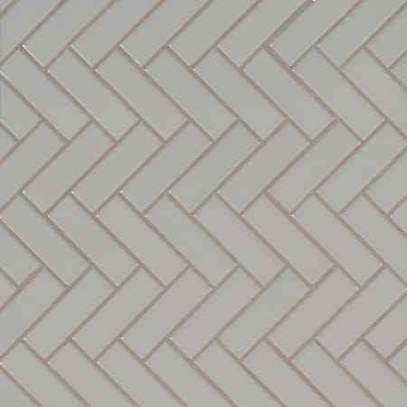 MSI Domino - 14" x 14" Herringbone Mosaic Floor and Wall Tile - Glossy Porcelain Visual - Sold by Carton (13.8 SF/Carton) Retro Gray