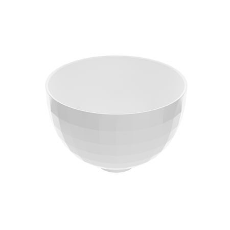 MTI Baths Acquabella 16-1/2" Circular Stone Composite Contemporary Vessel Bathroom Sink Gloss White