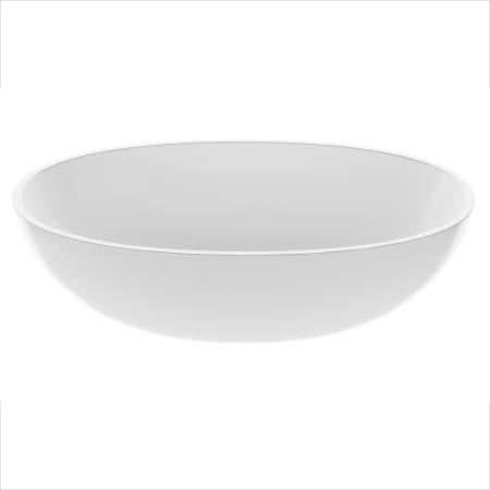 MTI Baths Acquabella 23-1/2" Oval Stone Composite Vessel Bathroom Sink White / Gloss
