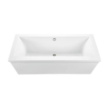 MTI Baths Andrea 10 72" Freestanding Acrylic Air Massage Elite Tub with Center Drain and Overflow White