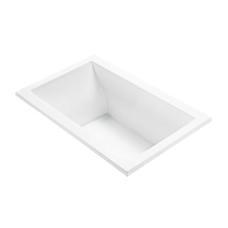 MTI Baths Andrea 11 60" Undermount Acrylic Air Massage Elite Tub with Chromatherapy, Reversible Drain and Overflow White