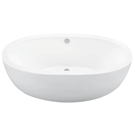 MTI Baths Olivia 1 66" Free Standing DoloMatte Aria Elite Air Tub with Center Drain, and Overflow White