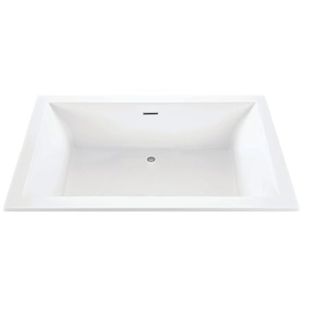 MTI Baths Andrea 22 66" Undermount DoloMatte Elite Air Tub with Center Drain Matte White