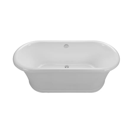 MTI Baths Laney 4 72" Freestanding Acrylic Air Massage Elite Tub with Center Drain and Overflow White