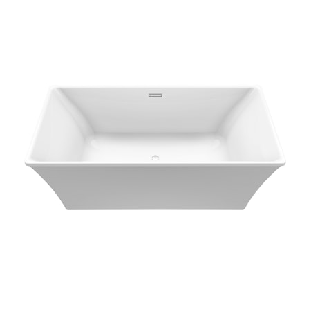 MTI Baths Westbrook 66" Freestanding Acrylic Air Massage Elite Tub with Center Drain and Overflow White