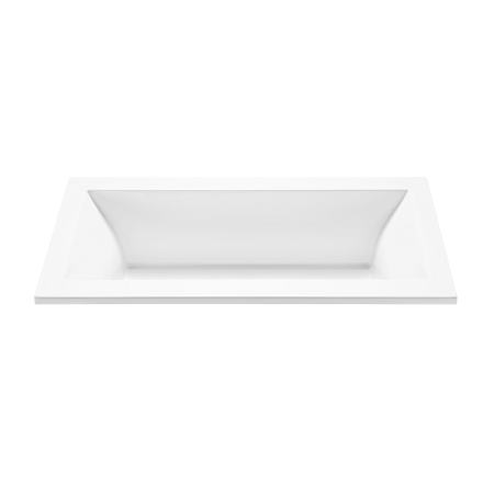 MTI Baths Andrea 8 Designer 72" Undermount Acrylic Air Massage Elite Tub with Center Drain Placement and Overflow White