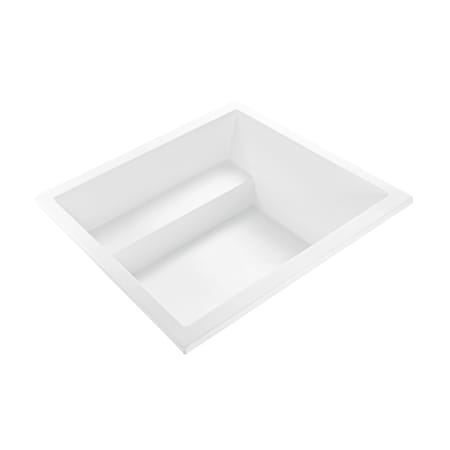 MTI Baths Kalia 3 Designer 60" Undermount Acrylic Air Massage Elite / Ultra Whirlpool Tub with Center Drain Placement and Overflow White