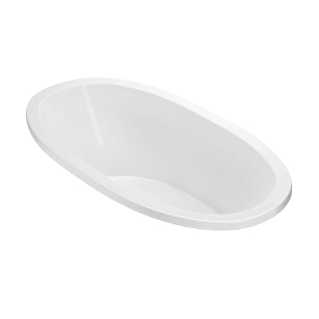 MTI Baths Adena 3 66" Undermount Acrylic Air Massage Elite and Whirlpool Tub with Chromatherapy, Center Drain and Overflow White