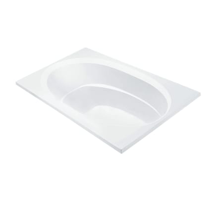 MTI Baths Seville 4 72" Drop In DoloMatte Elite Ultra Air Whirlpool Tub with Left or Right Drain Matte White