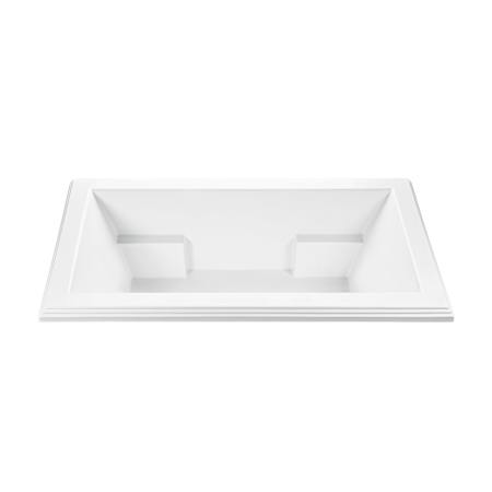 MTI Baths Madelyn 1 72" Drop-In Acrylic Aria Elite and Whirlpool Tub with Center Drain and Overflow White