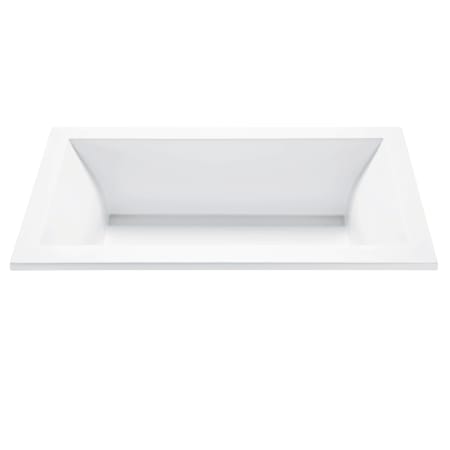 MTI Baths Andrea 14 Sculpted 72" Free Standing DoloMatte 2 Side Elite Microbubbles Air Tub with Center Drain Matte White