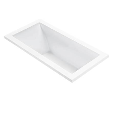 MTI Baths Andrea 15 Sculpted 60" Free Standing DoloMatte 2 Side Elite Microbubbles Air Tub with Left or Right Drain Matte White