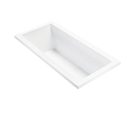 MTI Baths Andrea 4 Sculpted 66" Free Standing DoloMatte 3 Side Elite Microbubbles Air Tub with Left or Right Drain Matte White