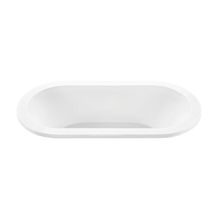 MTI Baths New Yorker 5 72" Undermount Acrylic Aria Elite and Stream Bath Tub with Center Drain and Overflow White