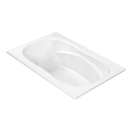 MTI Baths Hartwell 72" Drop-In Acrylic Aria Elite and Stream Bath Tub with Reversible Drain and Overflow White